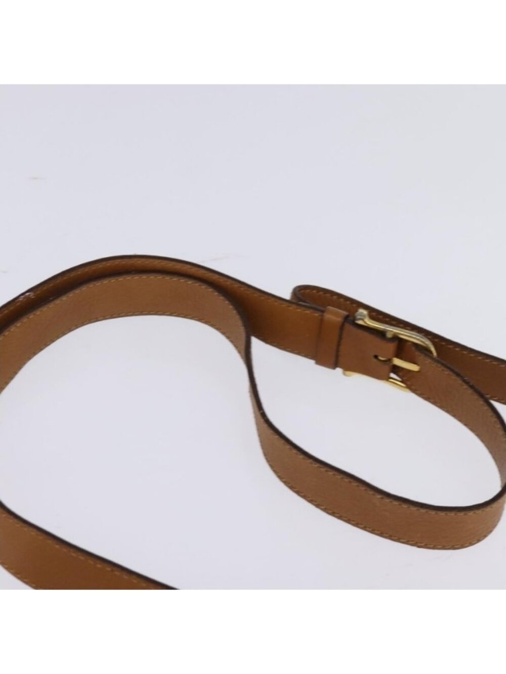 Authentic CELINE Macadam Canvas Shoulder Bag PVC Leather White Gold - Picture 6 of 16